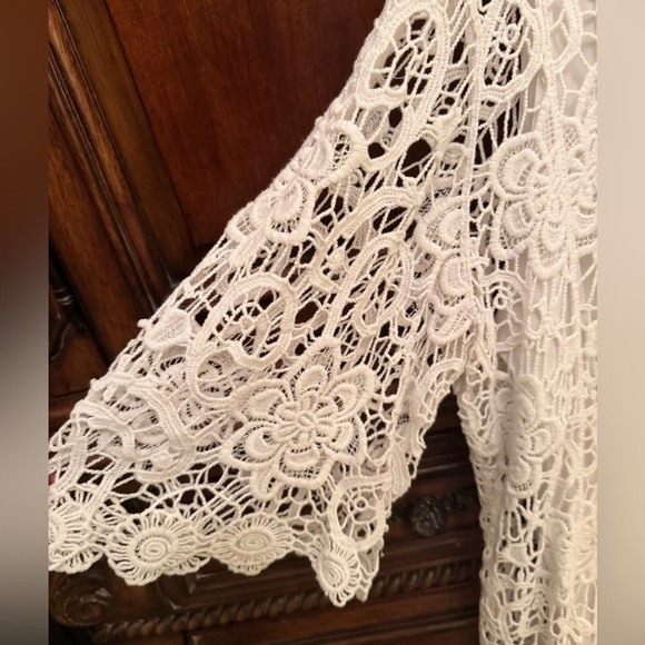 White lace tunic with underlying shell-camisole XXL - Picture 3 of 7